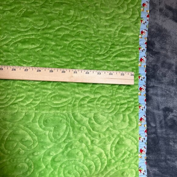 Handmade Baby Quilt Yellow Center Blue & Green Border Windham Fabric Little Girl - Picture 5 of 5